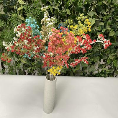 China decorative flowers & Colorful Real Touch Artificial Baby's-breath Flower Garlands Babies' Breath Gypsophila Wedding Decoration for sale