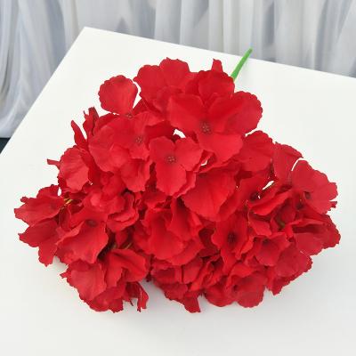 China decorative flowers & Garlands Sell Cheap 5 Heads Wholesale Feast Wedding Hydrangea Artificial Flower Decoration for sale