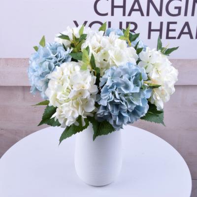 China Natural Wholesale Home Decor Artificial Flowers Hydrangea Touch Wedding Flower Decor Artificial Hydrangea Flower for sale