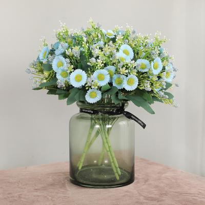 China European Style Home Decorative Artificial Flower Bouquet Korean Artificial Daisy Flowers Wedding 6 Group Potted Floral Arrangement for sale