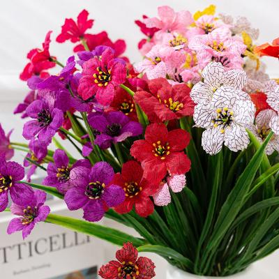 China Decorative Artificial Flowers Violet Flowers Plastic Artificial Flower Artificial Flowers for Outdoor and Indoor Decoration for sale