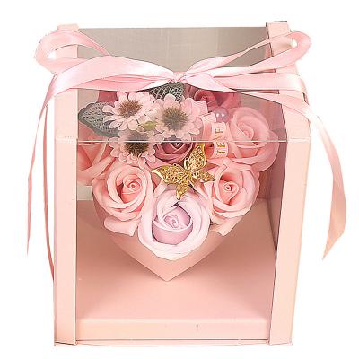 China Natural Touch Amazon Customized Valentines Day Mothers Day Gift Rose Soap Flowers 2021 Soap Flowers Gift Box for sale