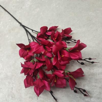 China decorative flowers & Garlands Artificial Flower Mini Bouquet Lily Orchid Home Decorative Flower Bouquet for sale