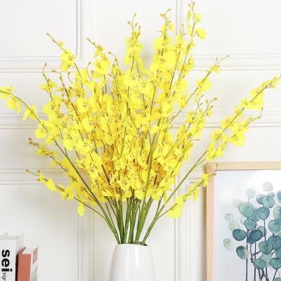 China Artificial Flower Lady Orchids Fake Orchid Dancing Orchid Flask Plastic Silk Flower Plants Wholesale Home Decoration Fake for sale