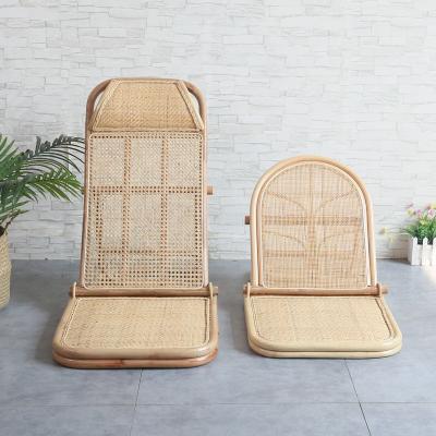 China Supergroup Outdoor Easy-carry Natural Handwoven Recliner Folding Sunday Rattan Beach Chair for sale