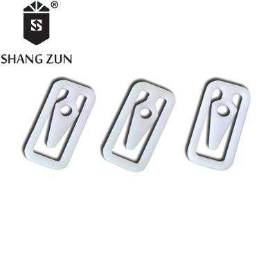 China Hot Selling White Plastic Insert Locking Clip For Transparent Shirt Packing PP Shirt Clips Garment Accessories White Plastic Locking Clip for sale