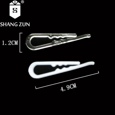 China Eco-friendly Material Hot Selling White Plastic Locking Clips For Garment Accessories White Shirt PP Clips Transparent Shirt PS Shirt Clip for sale