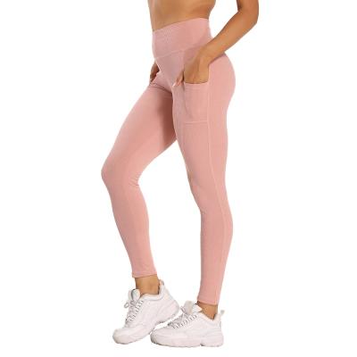 China High Quality Breathable Pocket Fitness Gaiters With High Waist Black Tummy Control Yoga Pants for sale