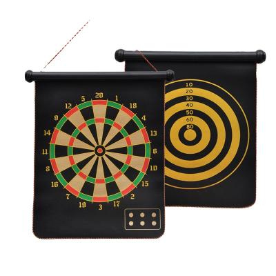 China Flocking 12 Inch Magnetic Dart Board Darts Suit Double Sided Flocking Hard Long Dart Board Edging for sale