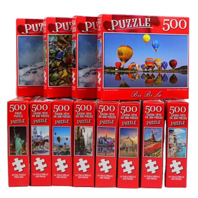 China Cartoon Toy Wholesale Jigsaw Puzzle Games Personalized Custom Paper 500 Piece Jigsaw Puzzles for Kids and Adult for sale