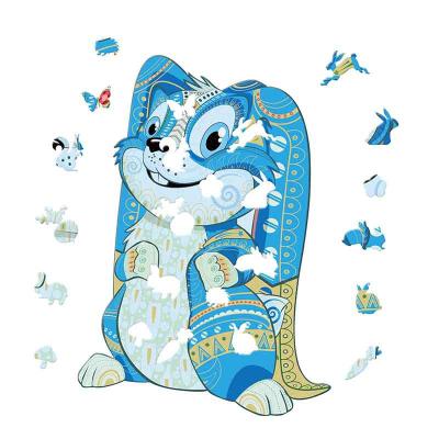 China Hot Product Toy A3 Amazone Cartoon Wooden Jigsaw Puzzle For Children Riddle Puzzle Animal Shape Wooden Jigsaw Puzzle for sale