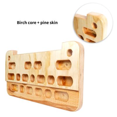 China Birch core + pine bark wood fingerboard climbing training board for core building strength and endurance for sale