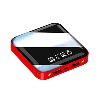 China 2.1A Ultra-thin LCD Display Power Bank 20000mah Wallet Gift Power Bank Mini Mirror Surface Fast Charging LED Power Bank for sale