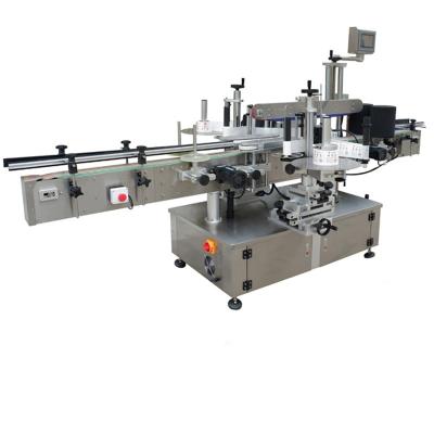 China Beverage Sticker Automatic Adhesive Paper Applicator Wine Bottle Plastic Glass Flat Labeling Machine for sale