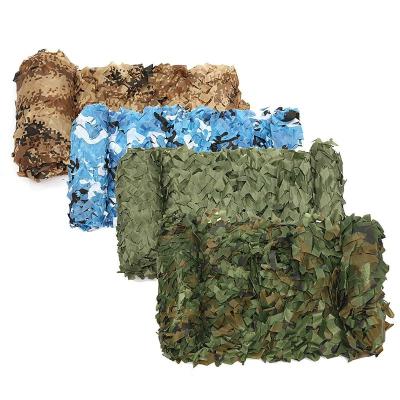 China 100% Polyester Hunting Camouflage Netting Outdoor Military And Woodland Leaves Camouflage Netting for sale