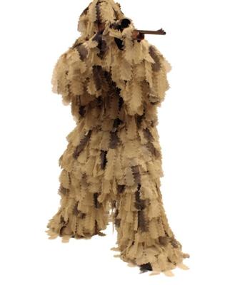 China 100% Polyester Grand Game Ghillie Suit Oak Leaf 3D Camouflage Ghillie Suit for sale