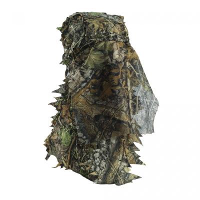 China Recurve Practice Hunting Archery Shooting Face Mask Outdoor 3D Grow Leaves Mask Hat Camouflage Stereo Hunting Face Mask for sale