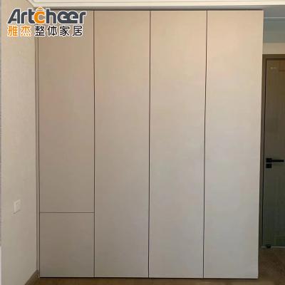 China (Size) 4 Door Adjustable Closet Organizador Swing Door Melamine Design Baby Room Use for sale