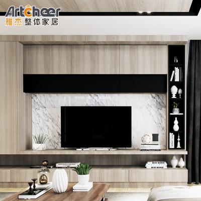 China (Size) Adjustable TV Unit Cabinet Melamine Panel Finish with Wall Hanger Panel Holder for sale