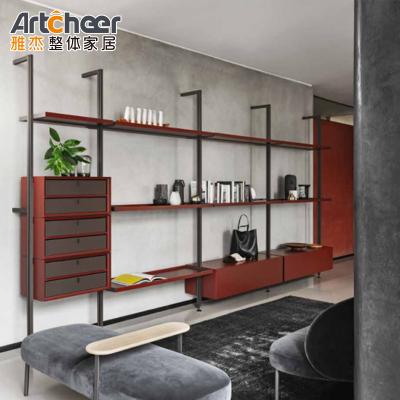 China (Size) Adjustable Aluminum Modern Shop Display Rack With Wine Cabinet Drawer For Living Room Furniture for sale