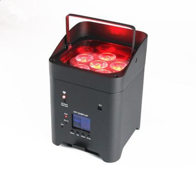 China 6x18w RGBWA Battery Operated UV Radio Brought Light 6in1 For Stage Wedding for sale