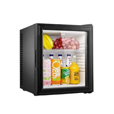 China Smad THERMOELECTRIC Hotel Thermoelectric Quiet Glass Door Mini Fridge Bar For Drinks OEM for sale