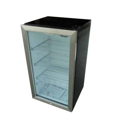 China Single-temperature Worktop Display Fridge Transparent Glass Door Refrigerator for sale