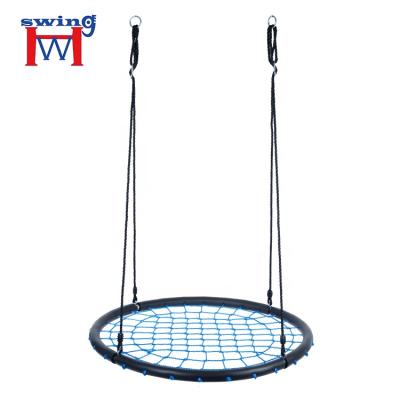 China Portable Patio\Garden\Outdoor Porch Yard Web Hanging Metal Round Net Swing For Kids Play for sale