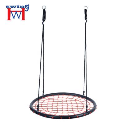 China Patio\Garden\Outdoor Detachable Steel Frame With Spider Web Foam Padded Round Swing For Kids Playground for sale