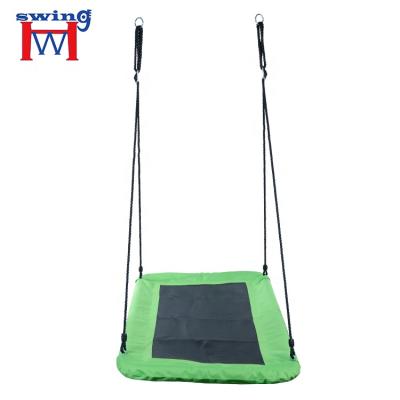 China Outdoor Play Big Square Baby Children's Playground Swing Seat With Adjustable Cocking Rope for sale