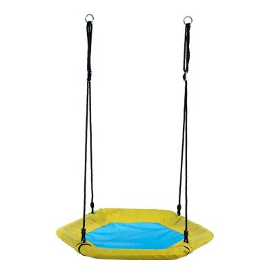 China Modern Outdoor Hexagonal Porch Arming Rope Swing Seat For Kids Adults for sale