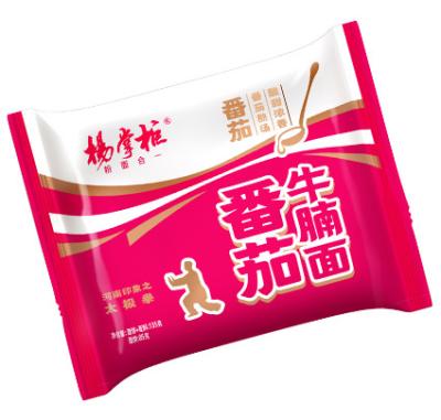 China Not Spicy Tomato Beef Flavor Instant Noodles OEM 129g*24 Healthy Instant Ramen for sale