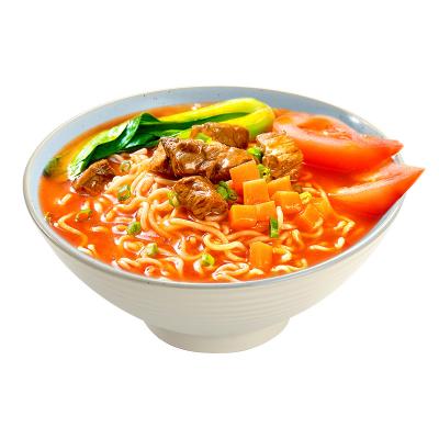 China Not Spicy Chinese Instant Noodles 129g*24 OEM Tomato Beef Flavor for sale