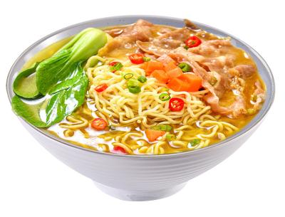 China OEM Available Instant Noodles Golden Soup Beef Flavor 125g*24 for sale