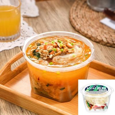 China Boiling Water 5 Mins Wide Flat Vermicelli Instant Noodles With Peanuts And Wide Vermicelli for sale