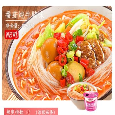 Chine Riche saveur de tomate 5 minutes Temps de cuisson Vermicelli et nouilles Kit avec assaisonnement et sauce à vendre