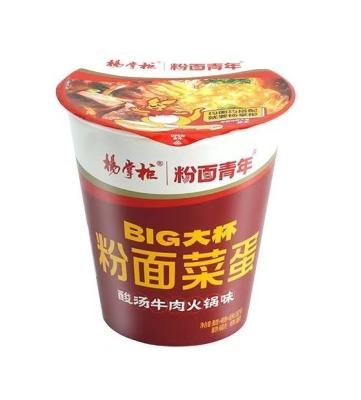 China 12 Cups 152g Each Sour Soup Beef Hotpot Flavor Instant Noodles with 12 Months Shelf Life for sale