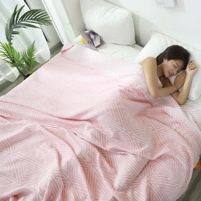 China PORTABLE Factory Wholesale 100% Full Inspection OEM Accept Cotton Gauze Blankets Comfortable Soft Cotton Bed Throw Blanket for sale