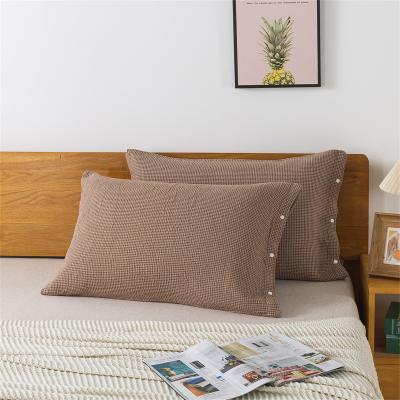 China Wholesale Personalized Pink Folded Cotton Texture Home Decoration Tassels Pillow Cover for sale