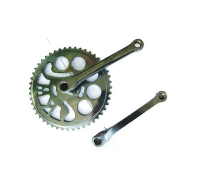 China Mountain Bikes Bike Parts Bike Crank Set Single Speed ​​170mm Bicycle Sprocket Crank for sale