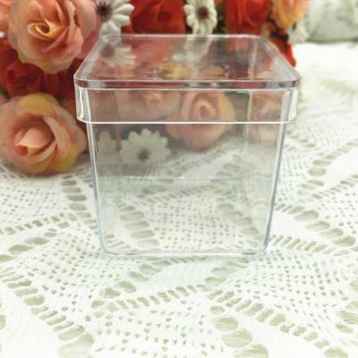 China 5cm Acrylic Kids Birthday Party Favors DIY Fit Clear Plastic Gift Box Candy Box Chocolate Bean Jelly Bean Packing Box for sale