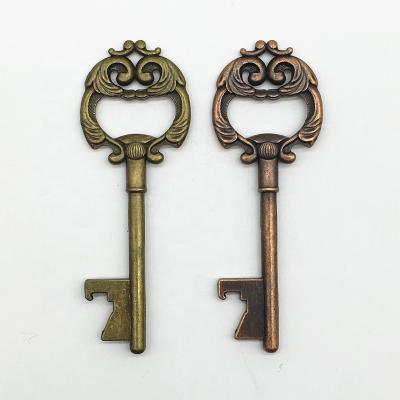 China Amazon hotsale zinc alloy party favors for guests wedding return gift for man big size fake key zinc alloy beer bottle opener for sale