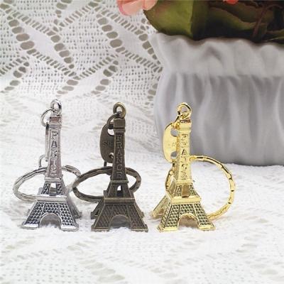 China Classic Paris Eiffel Tower Key Chain Souvenir France Alloy Style 5cm Souvenir Gift Zakka Key Chain for sale