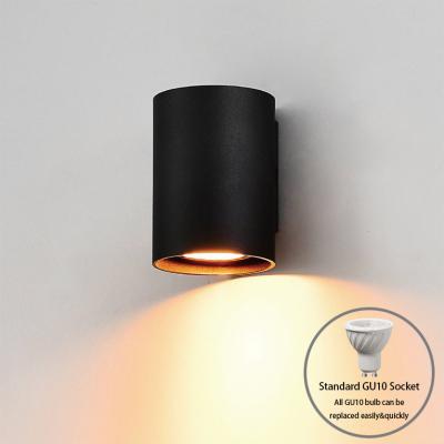 China Modern How Bright Hot Selling Gold Black Aluminum Lamp Decoration Gu10 Indoor Modern Indoor Modern Light Fixture Led Wall Lamps for sale