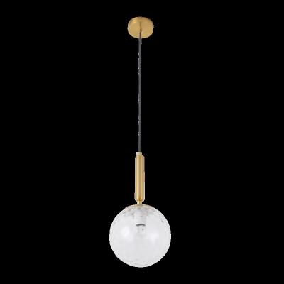 China Modern Simple Transparent Industrial Chandelier Ceiling Lamp Vintage Round Shade Light Hanging Glass Ball Pendant Light for sale