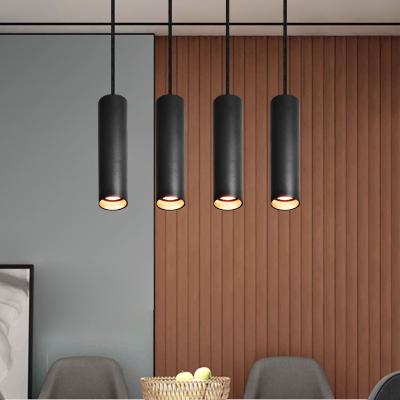 China Black Pendant Light How Gu10 Modern Luminous Nordic Modern Projector Lights Dining Room Fixtures Ceiling Lamp for sale