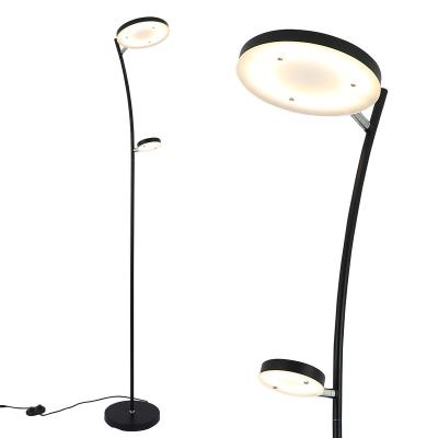 China DIY/Easy to Disassemble and Assemble Best Sales Amazon 7W+21W Modern Led Lamps Living Room Design Corner Standing Primary and Secondary Floor Lamp for sale