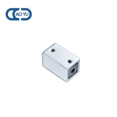 China Modern Fence Post Connector Square Movable Fitting Stainless Steel Glass Clips for sale