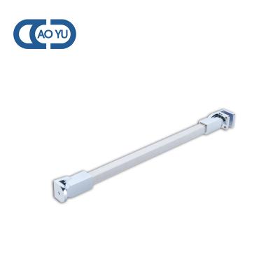 China Modern Bathroom Door Hardware 304 Stainless Steel Tube 15mm Square Adjustable Glass Shower Door Support Bar for sale