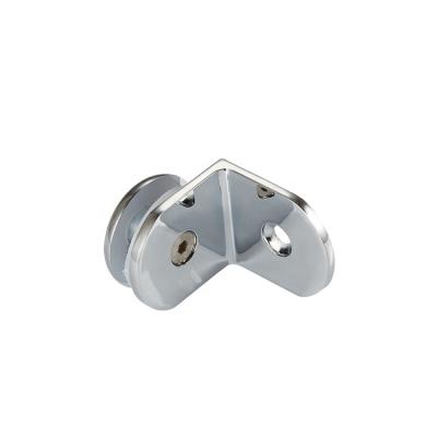 China Hot Selling Zinc/Brass Alloy Glass Door Adjustable 90 Degree Divider Clamp, Glass Door Clamp Fittings for sale